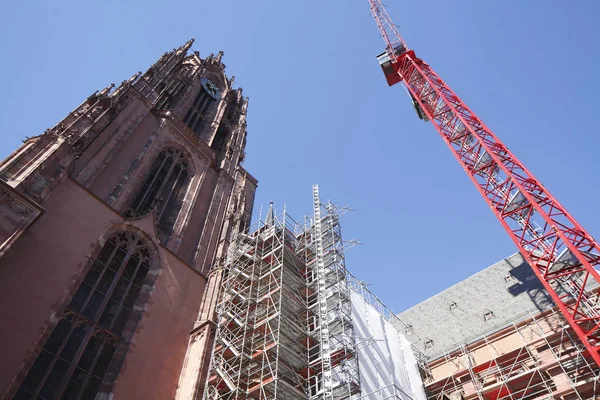 Construction Site Frankfurter Dom Frankfurt Main Germany Europe — kuvapankkivalokuva