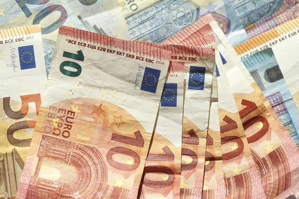 Банкноты Десять Евро Банкноты Евро Европа — стоковое фото