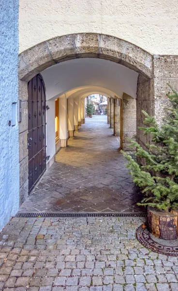 Impresión Nocturna Berchtesgaden Baviera Invierno Alrededor Del Tiempo Navidad — Foto de Stock