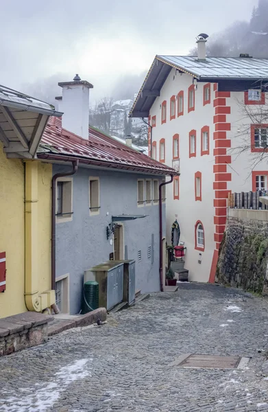 Abendliche Impressionen Aus Berchtesgaden Bayern Winter Die Weihnachtszeit — Stockfoto