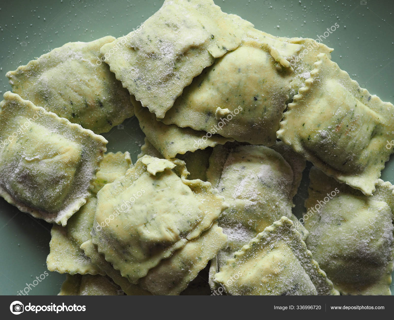 Vegetarian Agnolotti Ricotta Cheese Herbs Traditional Italian Pasta