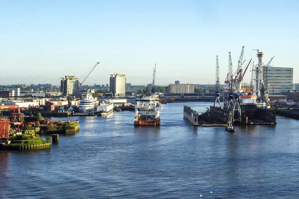 Europa Niederlande Hafen Der Stadt Rotterdam — Stockfoto
