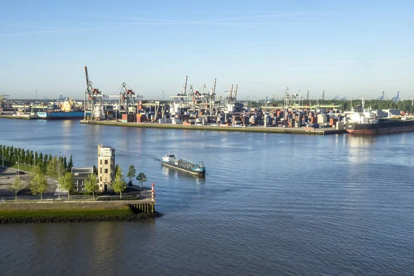 Europa Paesi Bassi Porto Nella Città Rotterdam — Foto Stock