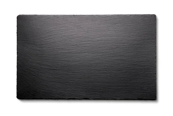 白色背景上孤立的黑色石板 — 图库照片