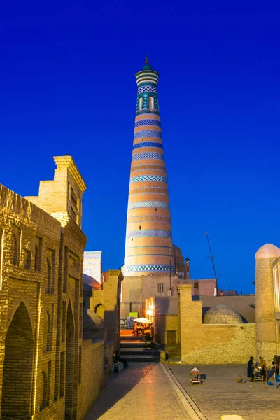 Arsitektur Bersejarah Itchan Kala Kota Terdalam Bertembok Kota Khiva Uzbekistan — Stok Foto