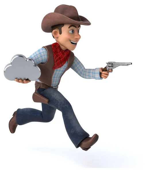 Fun Cowboy Illustratie — Stockfoto