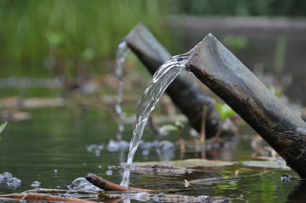 Agua Estanques Tuberías Parque — Foto de Stock