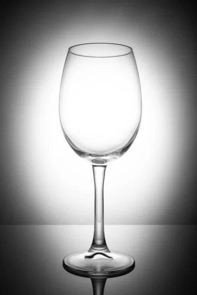 Verre Vin Vide Isolé Sur Fond Blanc — Photo