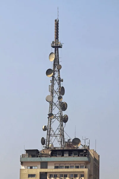 Антена Вежа Єгипетській Національній Телевізійної Станції Каїрі — стокове фото
