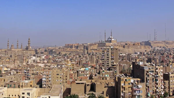 Citadel Moskee Stadsgezicht Dag Caïro Egypte — Stockfoto