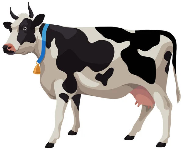 Vaca Animal Leite Mamífero Fazenda Ilustração Ordenhador — Fotografia de Stock
