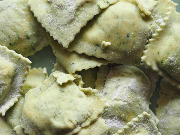 Agnolotti Vegetariano Com Queijo Ricota Ervas Comida Tradicional Macarrão Italiano — Fotografia de Stock