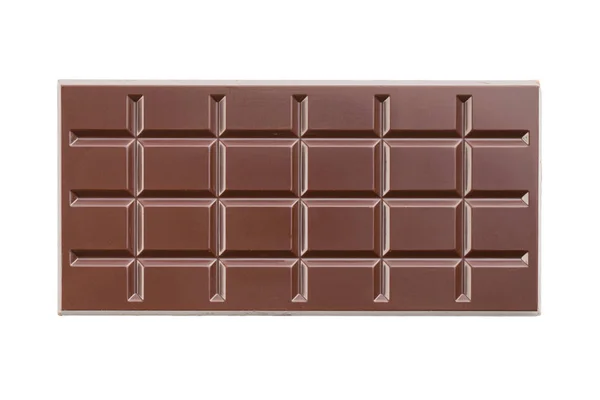 Tmavá Čokoláda Bar Izolované Bílém Pozadí — Stock fotografie