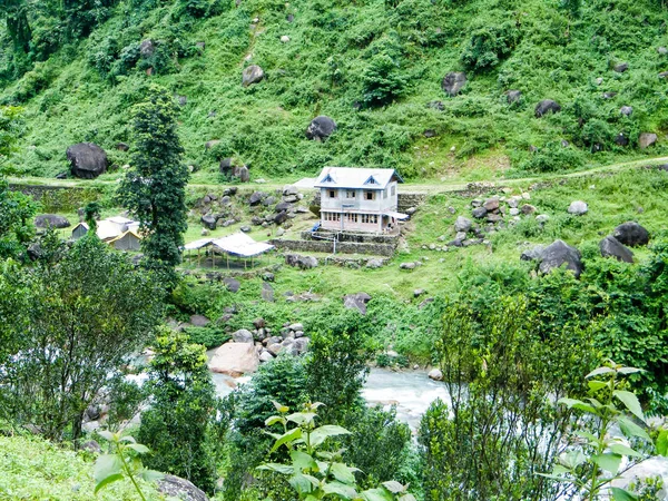 Tributario Principale Del Fiume Teesta Fiume Rangit Che Scorre Attraverso — Foto Stock