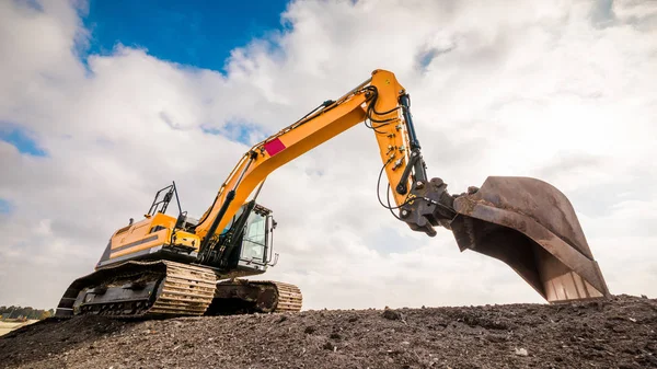 Big Excavator Construction Site — Stock Photo, Image