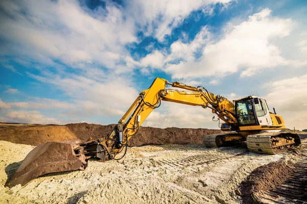 Big Excavator Construction Site — Stock Photo, Image