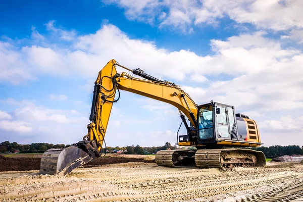 Big Excavator Construction Site — Stock Photo, Image