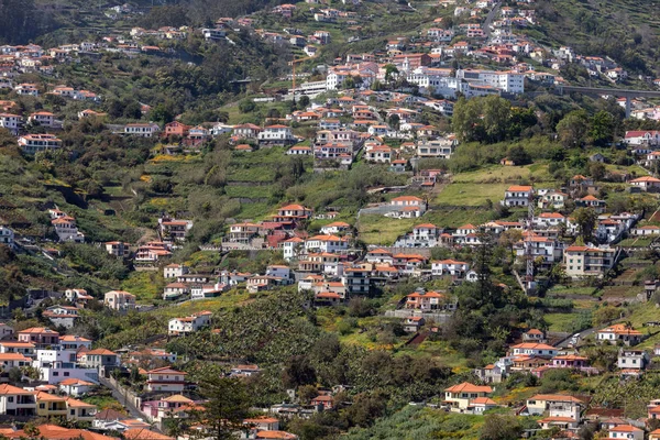 Типичная Архитектура Террасы Крутых Склонах Фуншала Острове Мадейра Португалия — стоковое фото