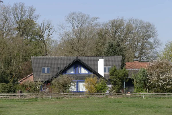 Edificio Residencial Moderno Casa Unifamiliar Baja Sajonia Alemania Europa — Foto de Stock