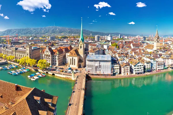 Цюрих Лімат Річкові Панорамні Краєвиди Найбільше Місто Швейцарії — стокове фото