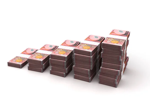 Yeni Zelanda Dolar Çubuğu Grafiği Beyaz Arkaplanda Izole Edilmiş — Stok fotoğraf