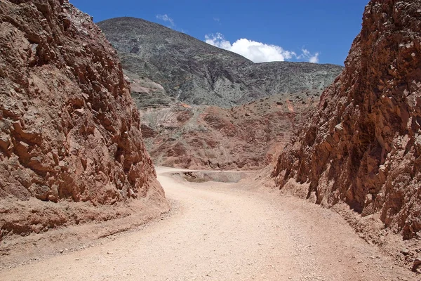 Los Turistas Están Caminando Largo Carretera Paseo Los Colorados Quebrada — Foto de Stock