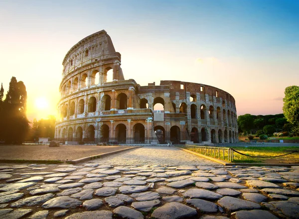 Forntida Colosseum Rom Eftermiddagen — Stockfoto