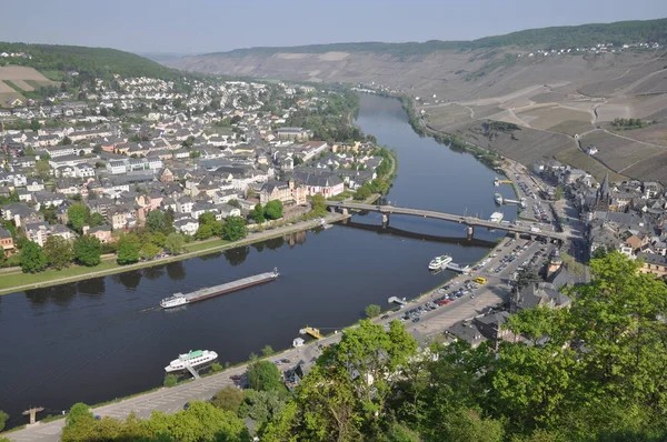Mosel Flod Som Flyter Genom Frankrike Luxemburg Och Tyskland — Stockfoto