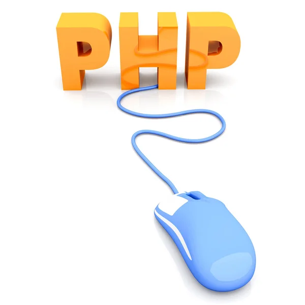 Php Click Rendered Illustration Isolated White — Stock Photo, Image