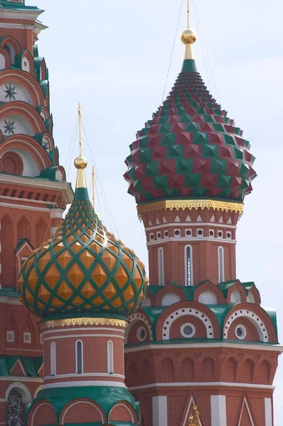 Cupolas Pokrovského Kostela Rudé Náměstí Moskva — Stock fotografie