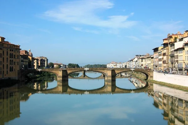 Ponte Santa Trinita Florencji Najstarszy Eliptyczny Most Łukowy Świecie — Zdjęcie stockowe