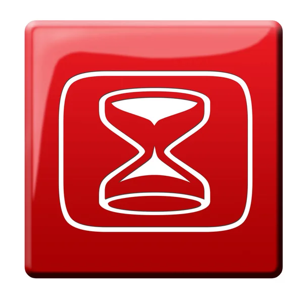 Hourglass Button Time Clock — Stock Photo, Image