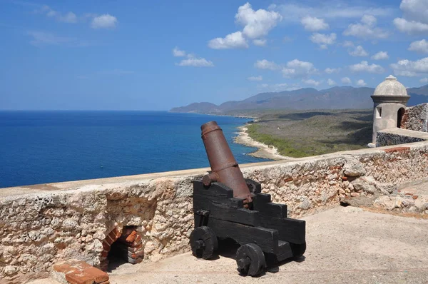 Canhão Fort Moro Santiago Cuba — Fotografia de Stock