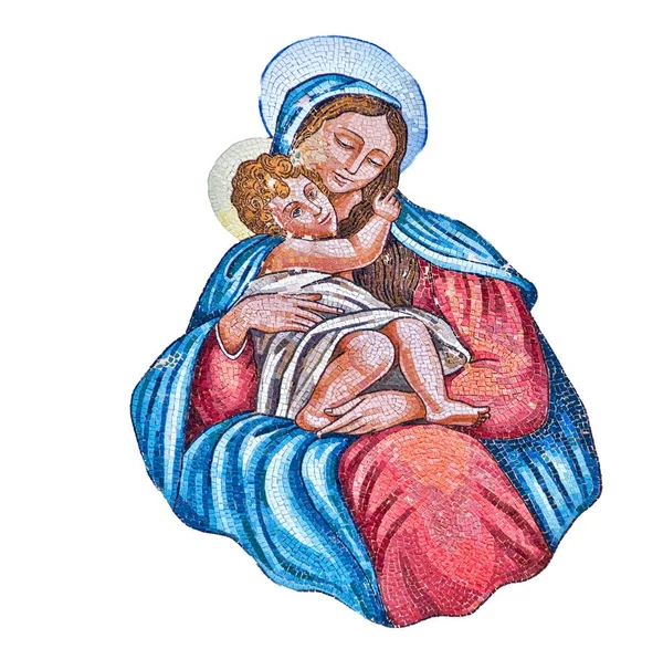 Madonna Niño Mosaico — Foto de Stock