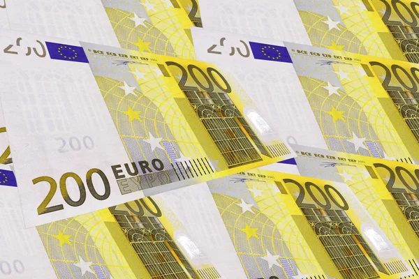 Antecedentes 200 Billetes Banco Euros —  Fotos de Stock