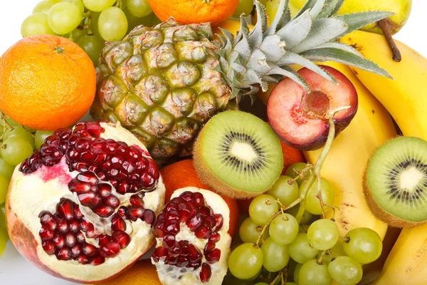 Bodegón Con Frutas Frescas Apetitosas Cerca —  Fotos de Stock