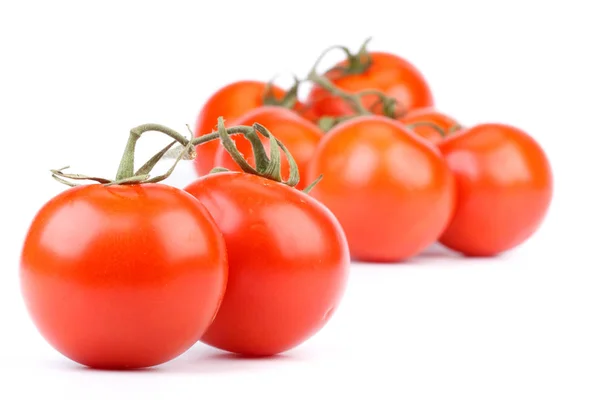 Pomodori Appetitosi Freschi Fondo Bianco Avvicinamento — Foto Stock