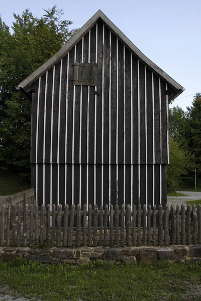 Kis Félig Fából Készült Ház Westfaliában — Stock Fotó