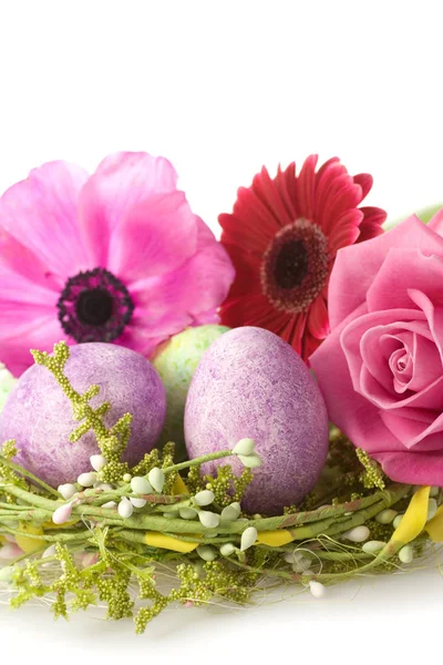 Krásná Velikonoční Dekorace Růžové — Stock fotografie