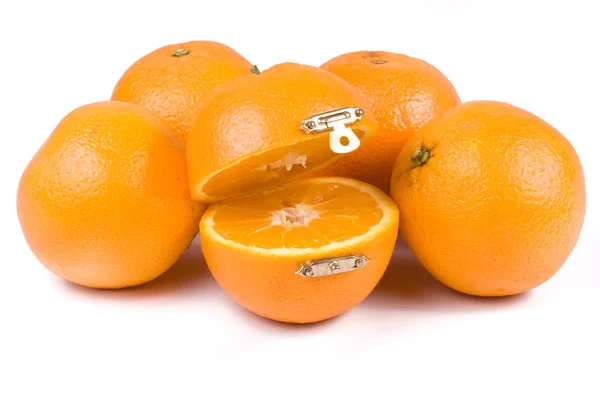 Rakev Čerstvě Oranžové Izolované Bílém Pozadí — Stock fotografie
