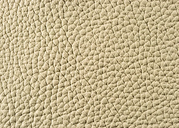 Natural Qualitative Beige Leather Texture Close — Stock Photo, Image