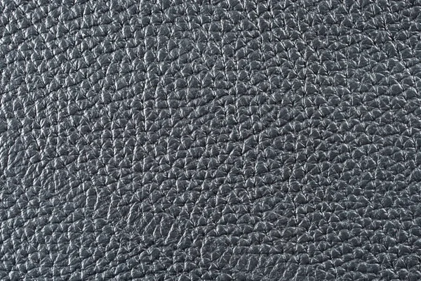 Natural Qualitative Black Leather Texture Close — Stock Photo, Image
