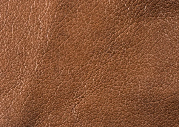 Naturliga Kvalitativa Brunt Läder Textur Närbild — Stockfoto