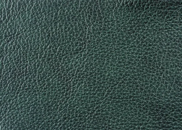 Natural Qualitative Dark Green Leather Texture Close — Stock Photo, Image