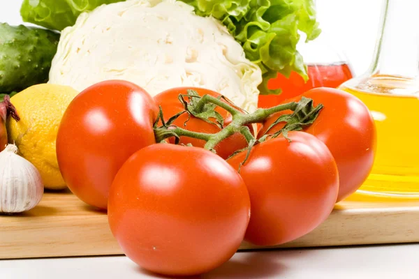 Fresh Vegetables Isolated White Background — Stock Photo, Image