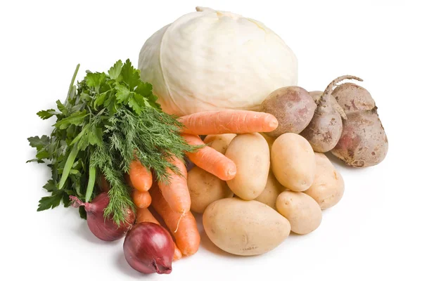 Fresh Vegetables White Background Close – stockfoto