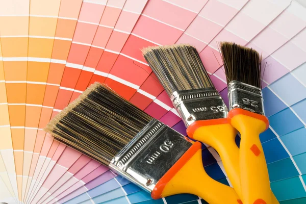Color Palette Guide Painting Accessories Paint Brushes Roller Cans Paint  Stock Photo by ©PantherMediaSeller 336447968