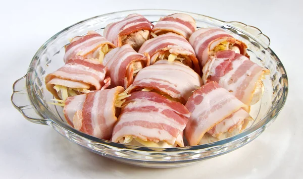 Bacon Con Queso Mesa —  Fotos de Stock