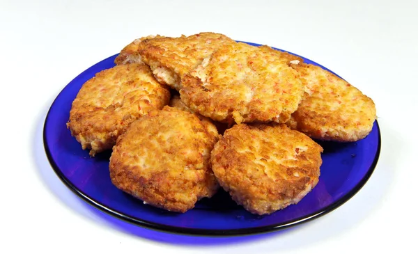 Cotoletta Fritta Piatto — Foto Stock