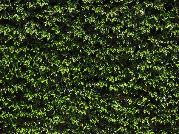 Doğal Yeşil Mozaik Yapraklı Arkaplan Veya Duvar Kağıdı — Stok fotoğraf
